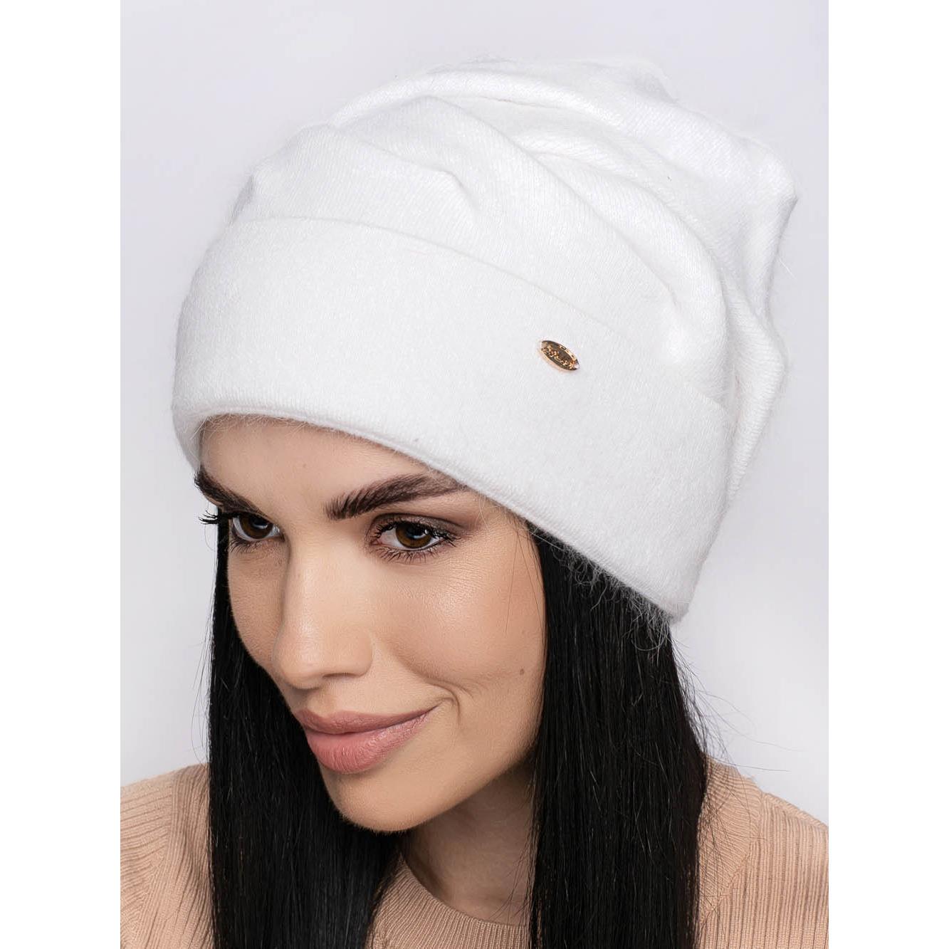 Шапка ангоровая женская Leks Фантазия one size Белый - фото 1 Шапка ангоровая женская Leks Фантазия one size Белый - фото 1