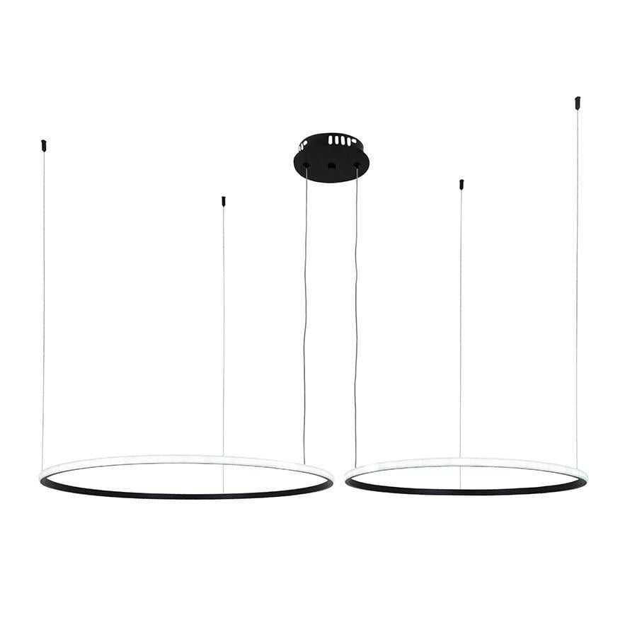 Люстра подвесная светодиодная Levistella 7529833-2B LED кольца 600/800 Черный