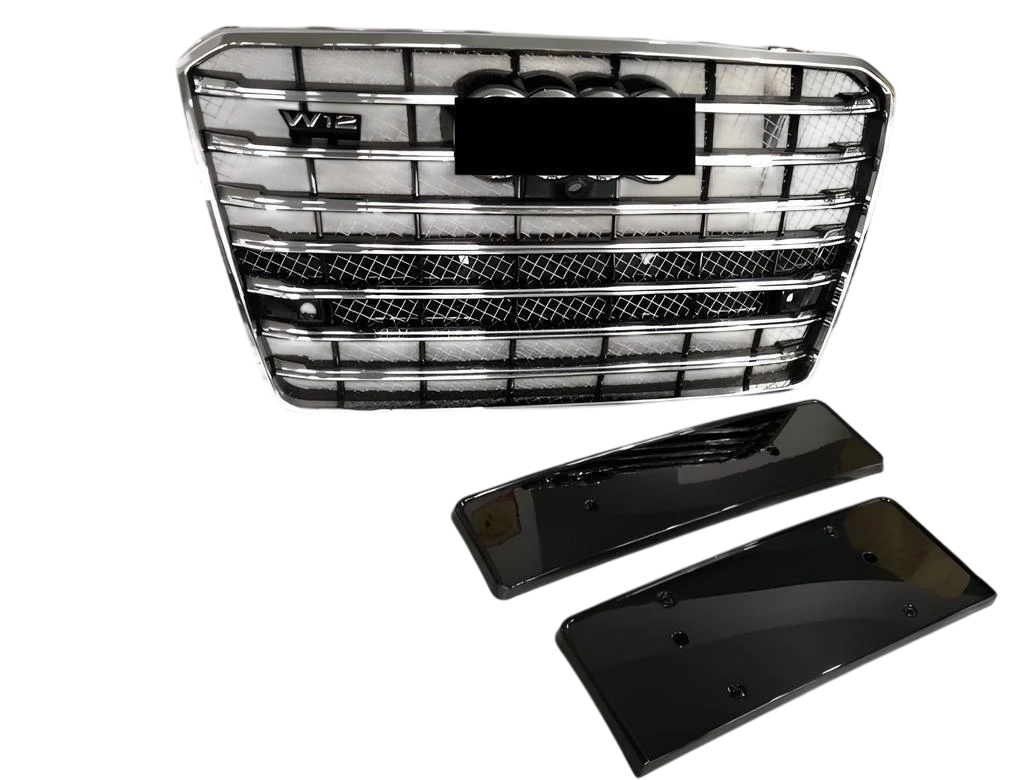 Решетка передняя 2014-2018 GT Tuning для Audi A8 2010-2018 гг. abs-пластик Черный (131818)