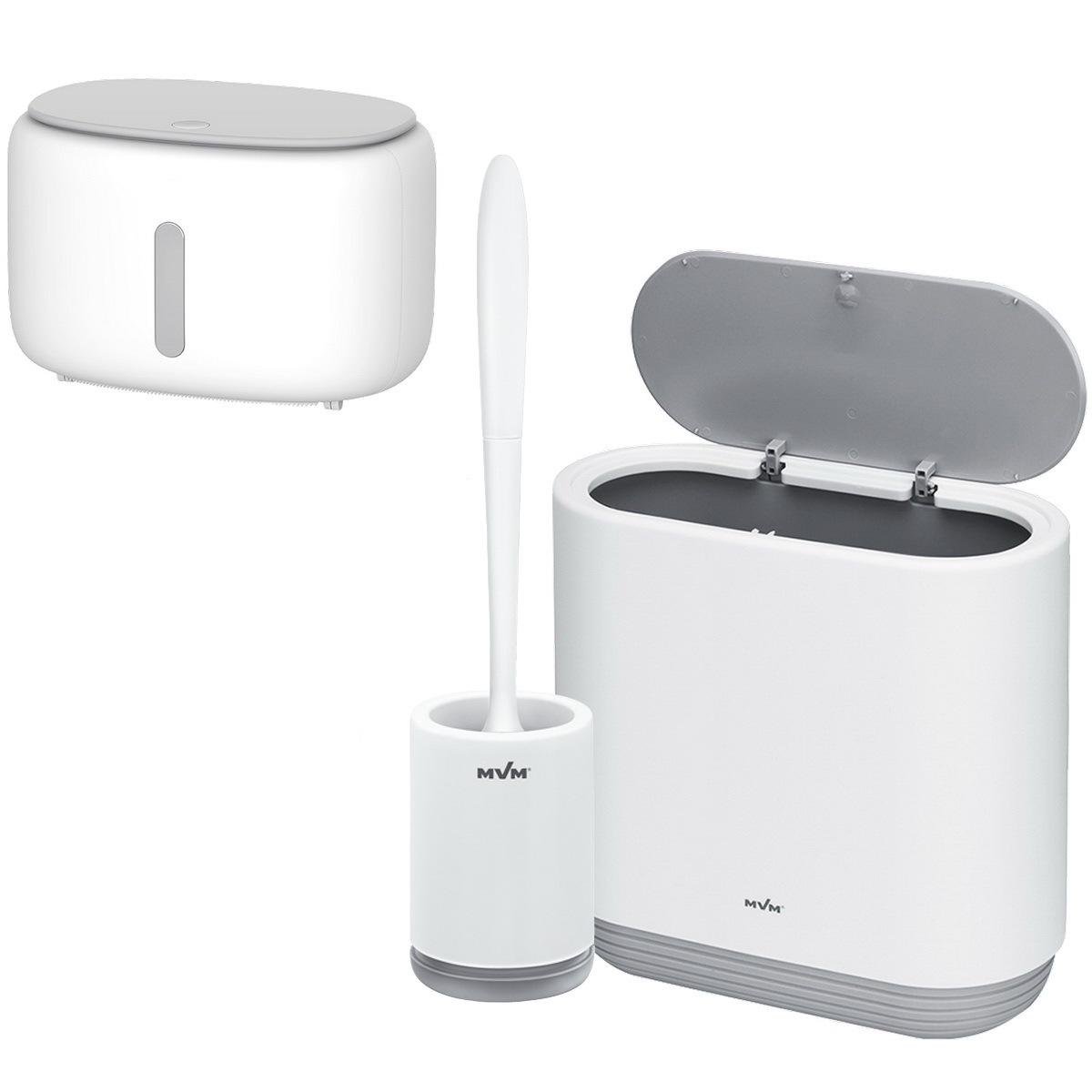 Набір аксесуарів для ванної MVM №34 MVM-MH-34 white/gray Сірий (228058)