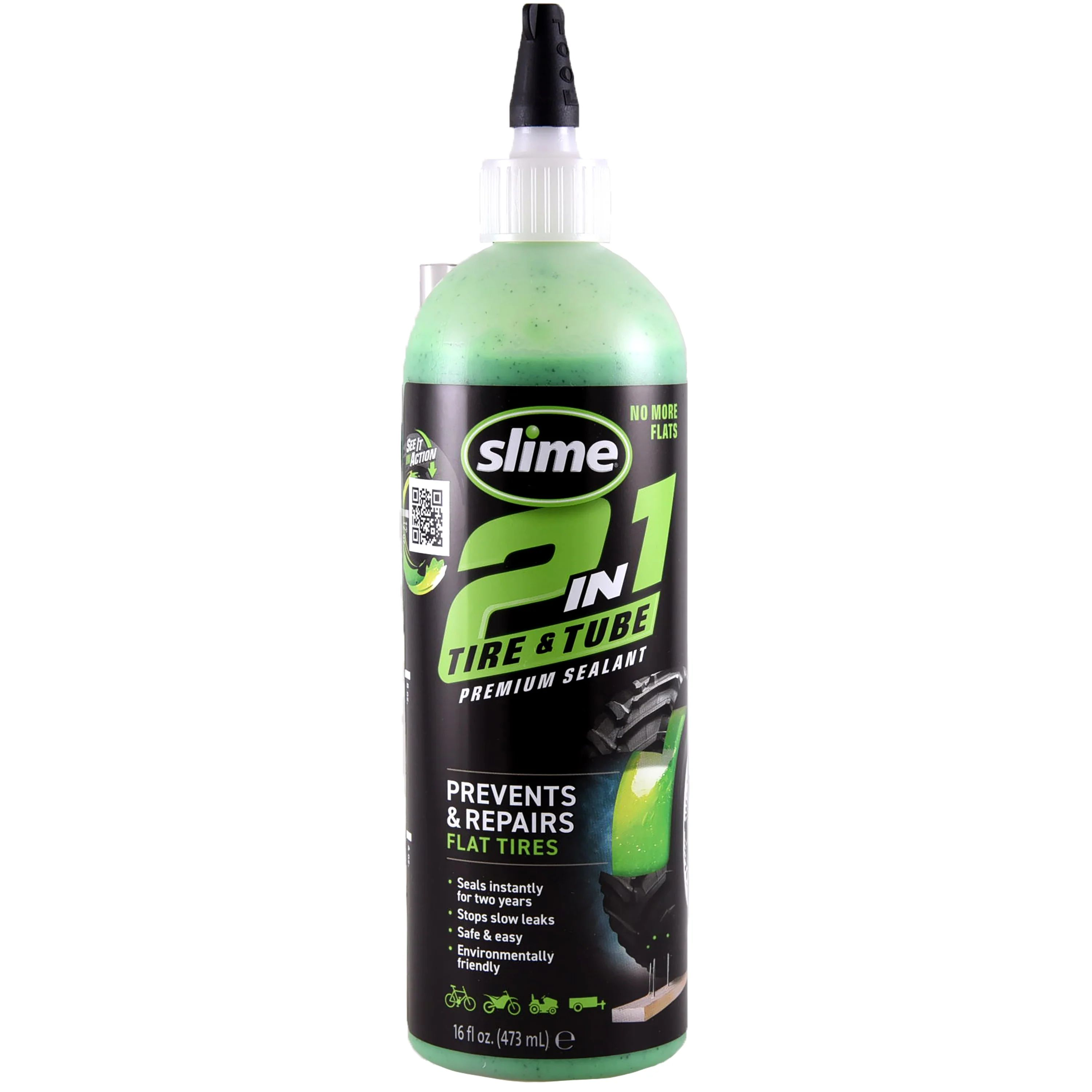 Герметик для камер и бескамерных систем Slime 2in1 Premium Sealant 473 мл (10193-51)