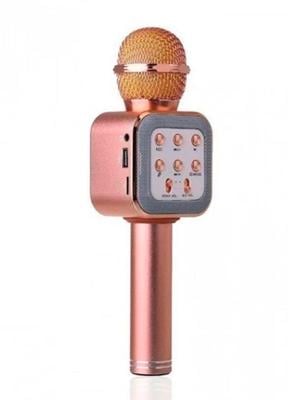 Микрофон беспроводной портативный Bluetooth для караоке Karaoke DM WS 1818 со встроенными динамиками Розовый (1818)