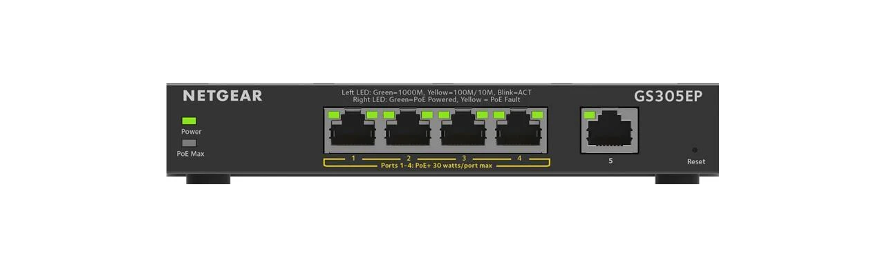 Комутатор NETGEAR GS305EP 4xGE PoE+ 63 Вт 1xGE керований (2979394216)