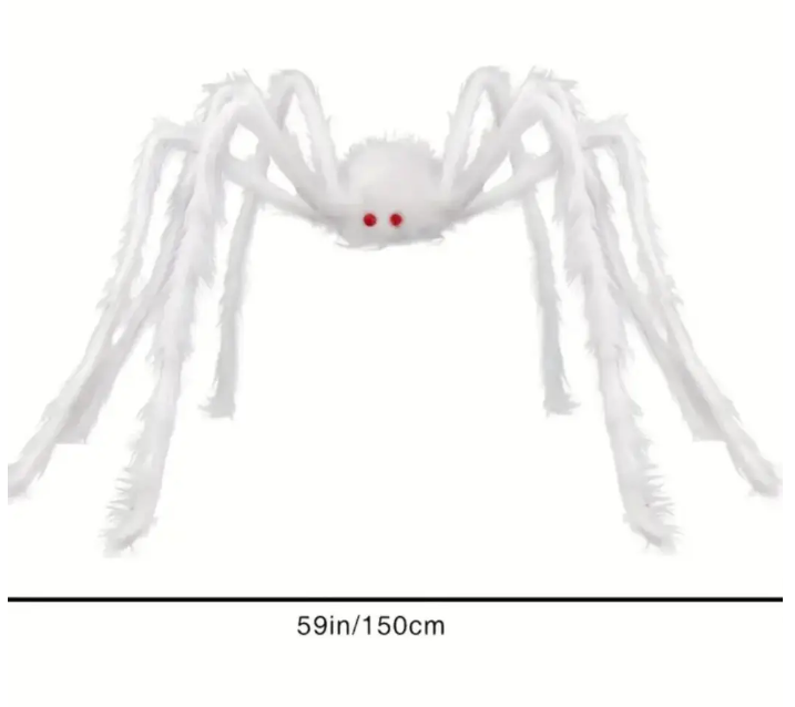 Паук на Хэллоуин декоративный 150 см Белый (625666) - фото 2 Паук на Хэллоуин декоративный 150 см Белый (625666) - фото 2