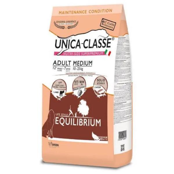 Корм для взрослых собак Unica Classe Medium Equilibrium Ягненок 12 кг (15394037)