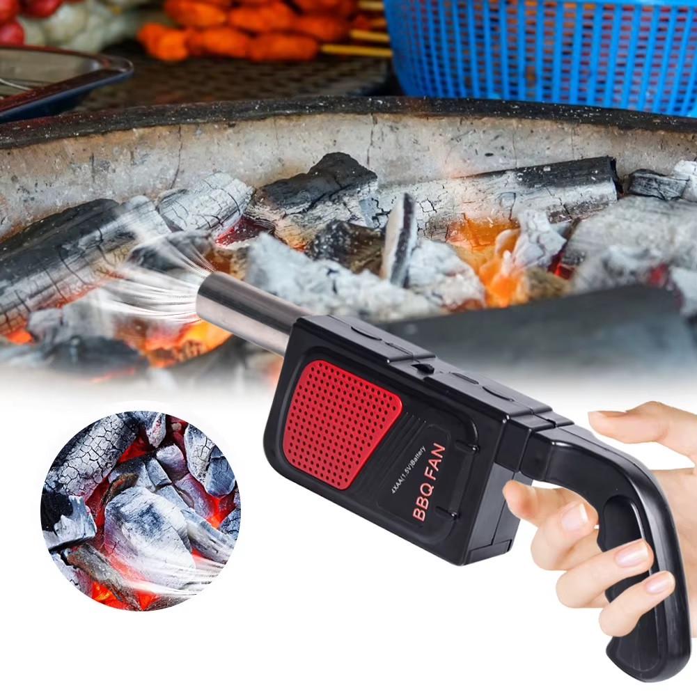 Вентилятор для барбекю ручний RIAS BBQ Fan від батарейок 4xAA Black (3_06426) - фото 2