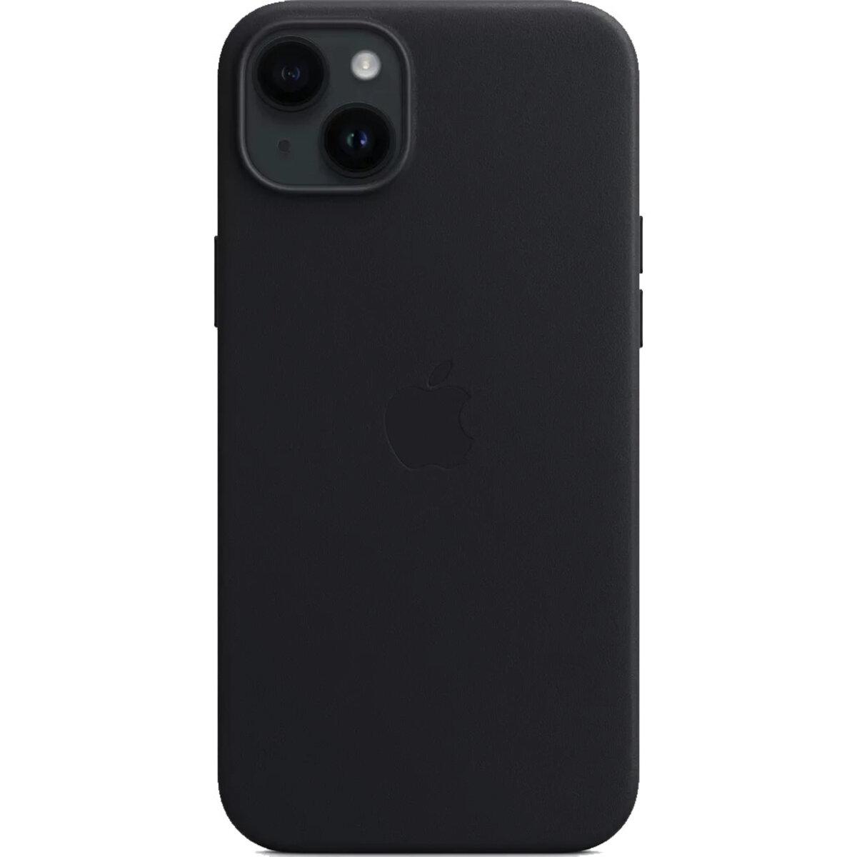 Протиударний чохол для Apple iPhone 15 Leather AAA Full Magsafe IC Black