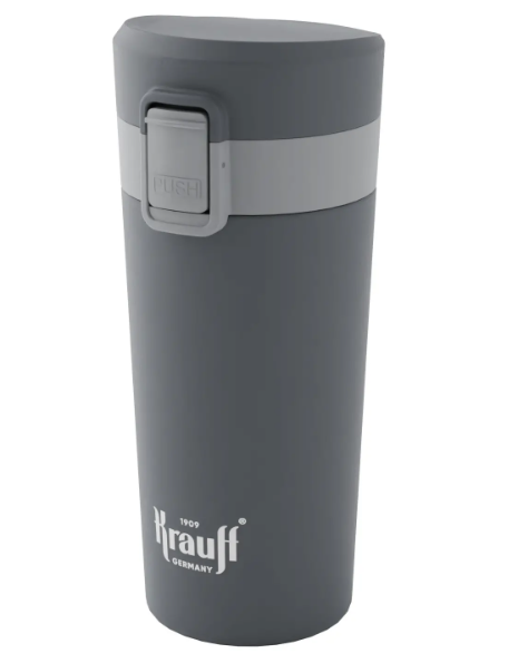 Термокружка Krauff Trend из нержавеющей стали для кофе/чая 350 мл Темно-серый (26-309-014)