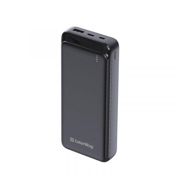 Повербанк ColorWay Slim 20000 mAh Black (CW-PB200LPG3BK-PD)