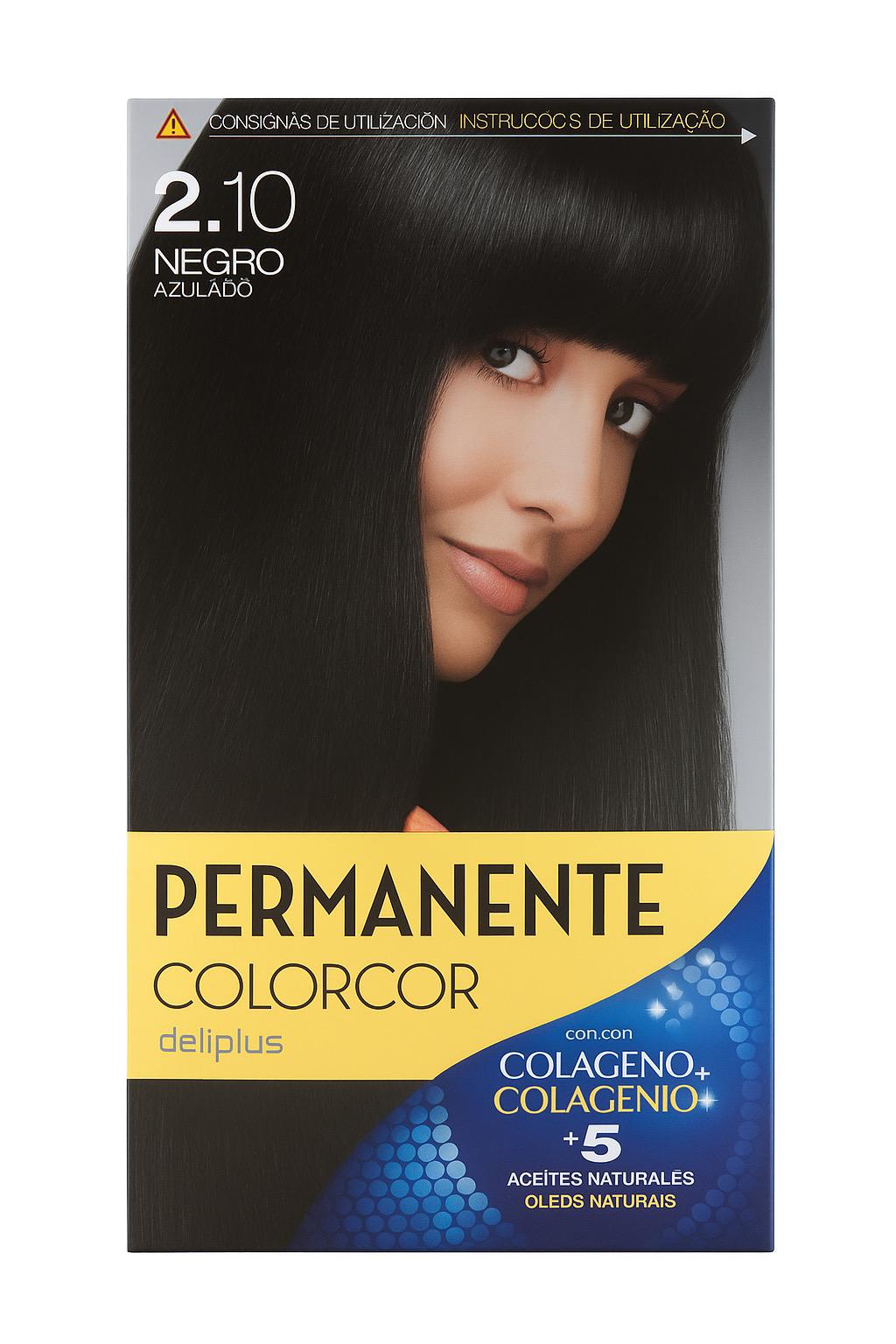 Краска для волос Daliplus Permanente Colorcor 2.10 Negro Azulado Черно-синий