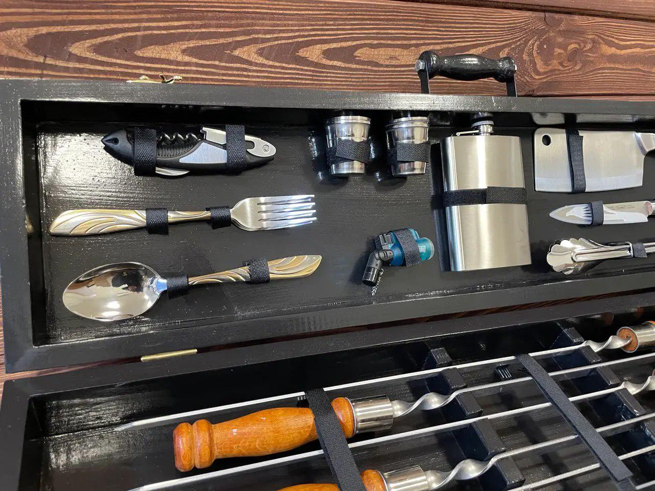 Набор шампуров Фокс 1 в кейсе (10640750) - фото 3 Набор шампуров Фокс 1 в кейсе (10640750) - фото 3