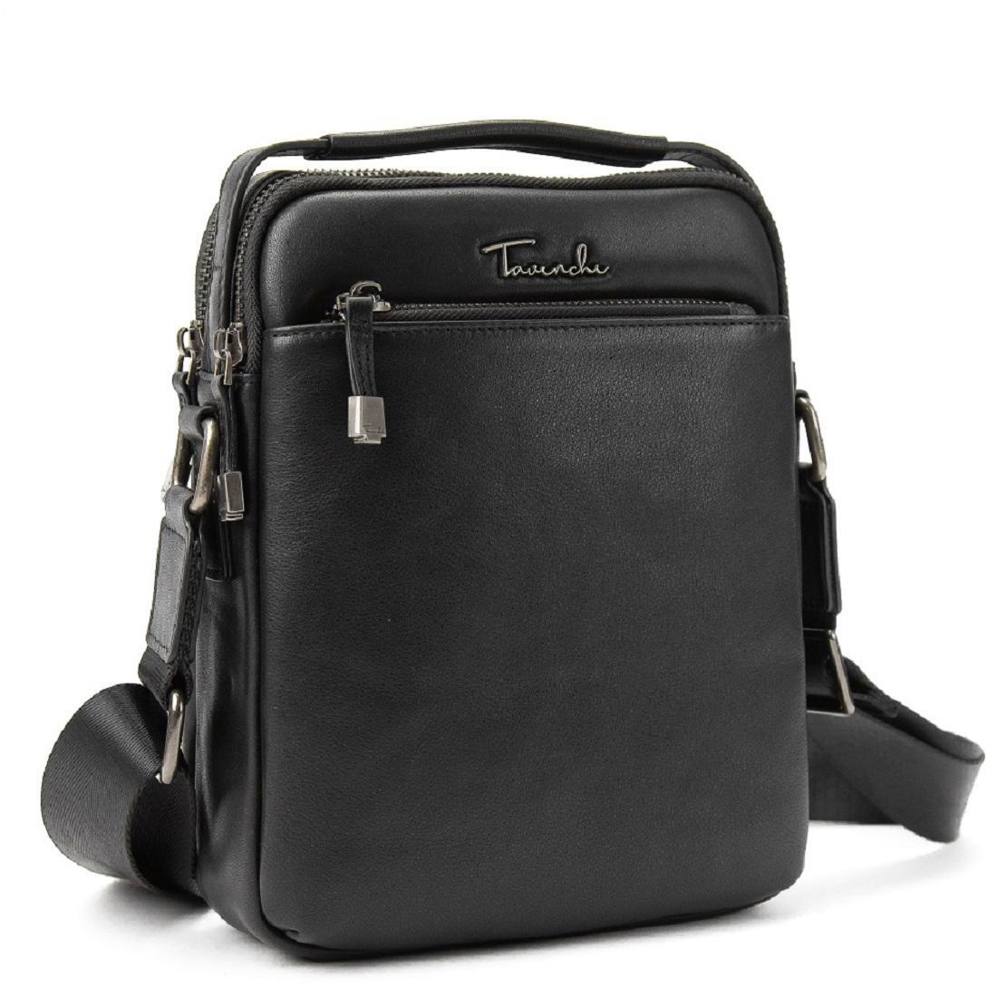 Чоловіча сумка через плече Royal Bag TV-SM8-1025A з натуральної шкіри Чорний (6596)