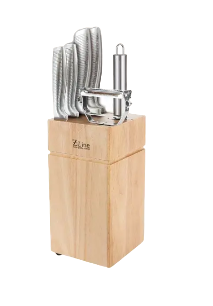 Набор ножей кухонных German Family GF-WK02 с деревянной подставкой 7 пр. (14113337)