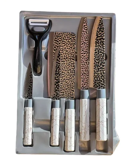 Набір ножів Kitchen knife B8291 Чорний (43782-B8291_278) Набір ножів Kitchen knife B8291 Чорний (43782-B8291_278)