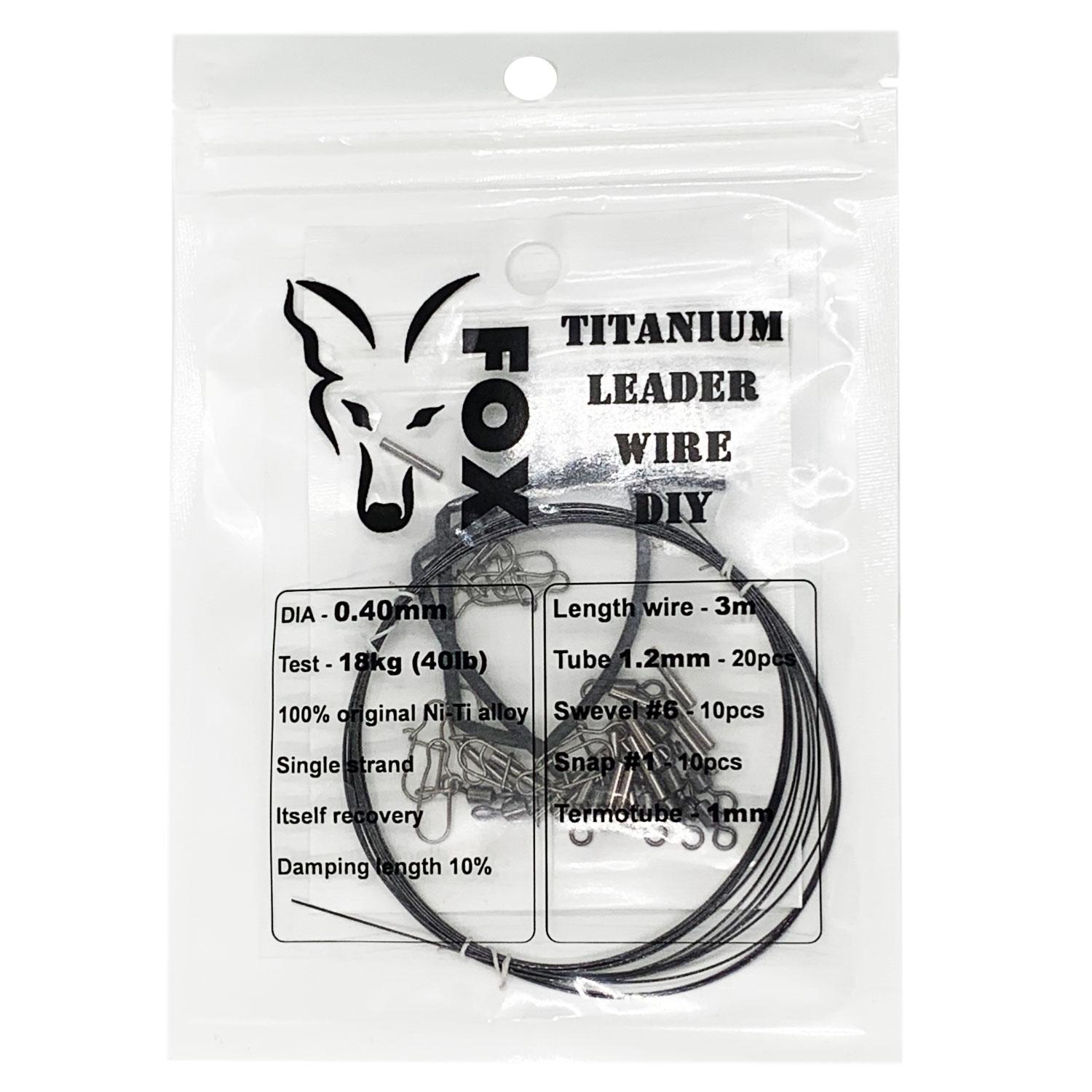 Поводок FOX Titanium Leader Wire DIY комплект для изготовления 0,4 мм 40 lb 18 кг 3 м (10122)