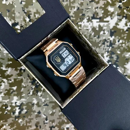 Наручний годинник Patriot 011RGUAGD Тризуб золото з коробкою Рожеве Золото - фото 4 Наручний годинник Patriot 011RGUAGD Тризуб золото з коробкою Рожеве Золото - фото 4