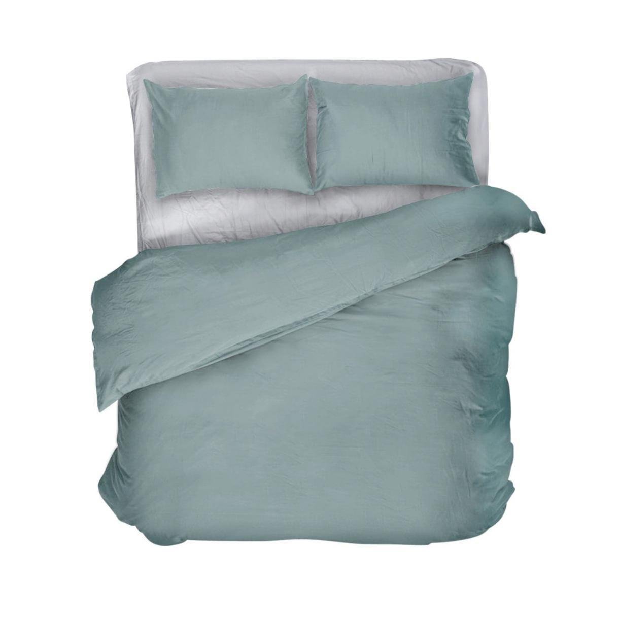 Постільна білизна Lelit полікотон сімейний Бірюзовий з сірим (P-0129)