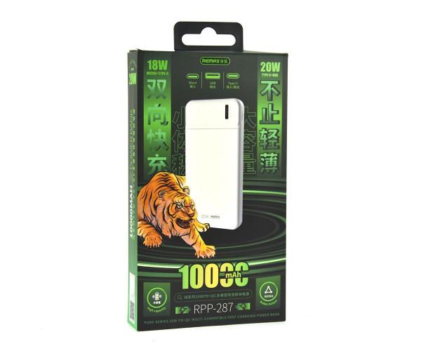 Повербанк Remax RPP-287 20W PD+QC Multi-compatible Fast Charging 10000 mAh White - фото 3 Повербанк Remax RPP-287 20W PD+QC Multi-compatible Fast Charging 10000 mAh White - фото 3