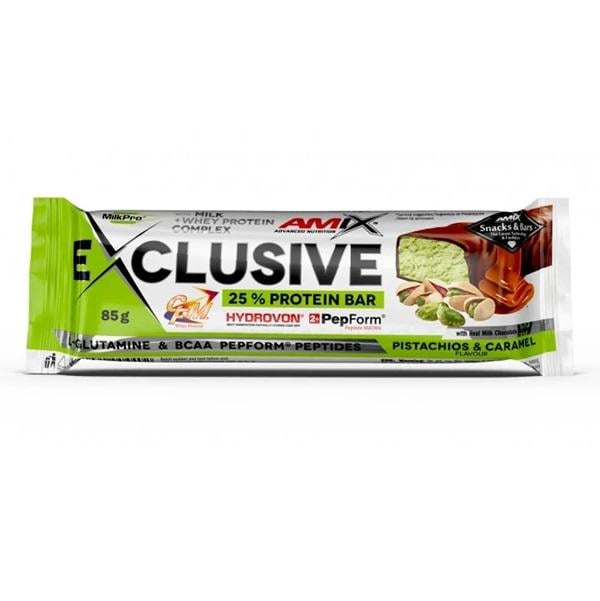 Батончик протеиновый Amix Nutrition Exclusive Protein Bar Pistachio Caramel 85 г (24034960)