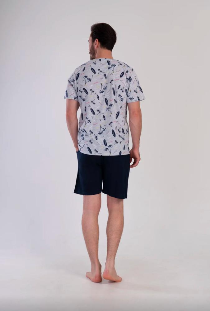 Піжама Vienetta 311039x68 чоловіча XL Сірий/Темно-синій - фото 2