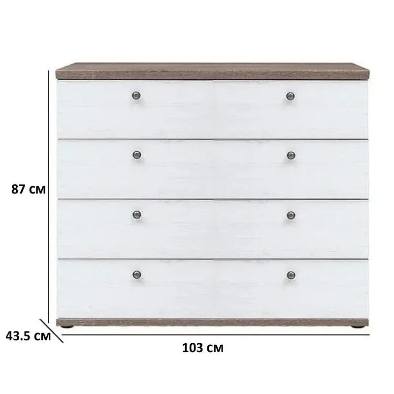 Комод Gerbor Holding Тіна KOM4S Сосна каньйон/Дуб сонома трюфель - фото 2 Комод Gerbor Holding Тіна KOM4S Сосна каньйон/Дуб сонома трюфель - фото 2