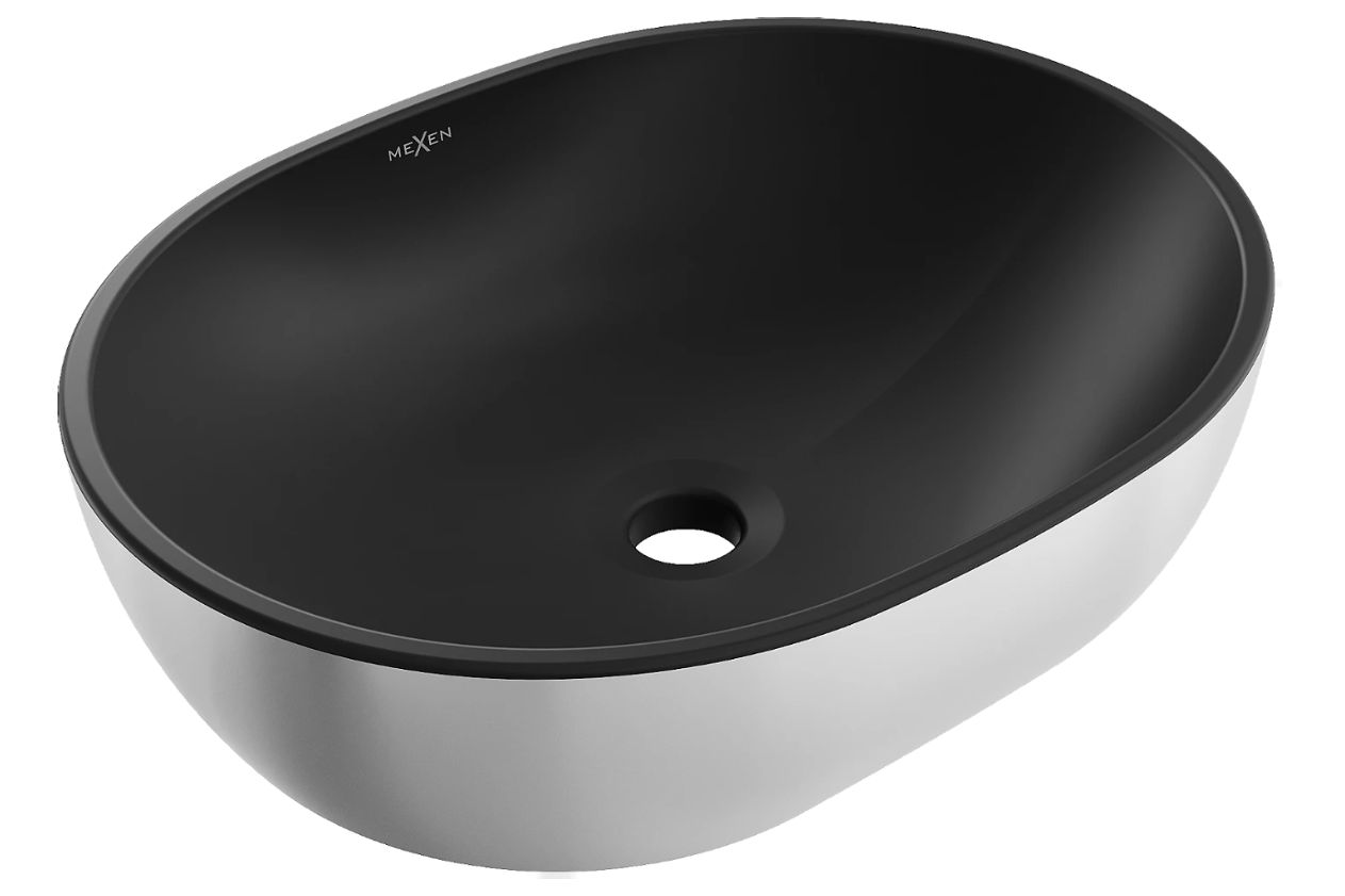 Умывальник накладной Mexen VIKI Silver/Black Matt (2808406432)