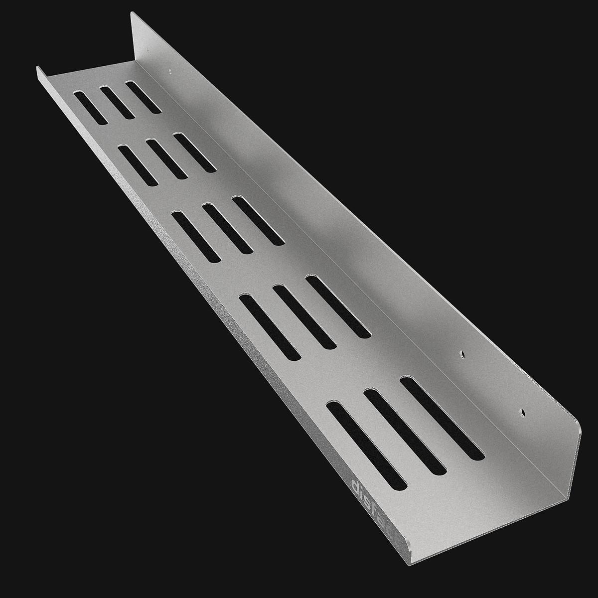 Поличка для ванной кімнати Disfact HL-65 L-форми довга пряма відкрита з товстої нержавіючої сталі 65 см Сріблястий матовий (3328) - фото 11