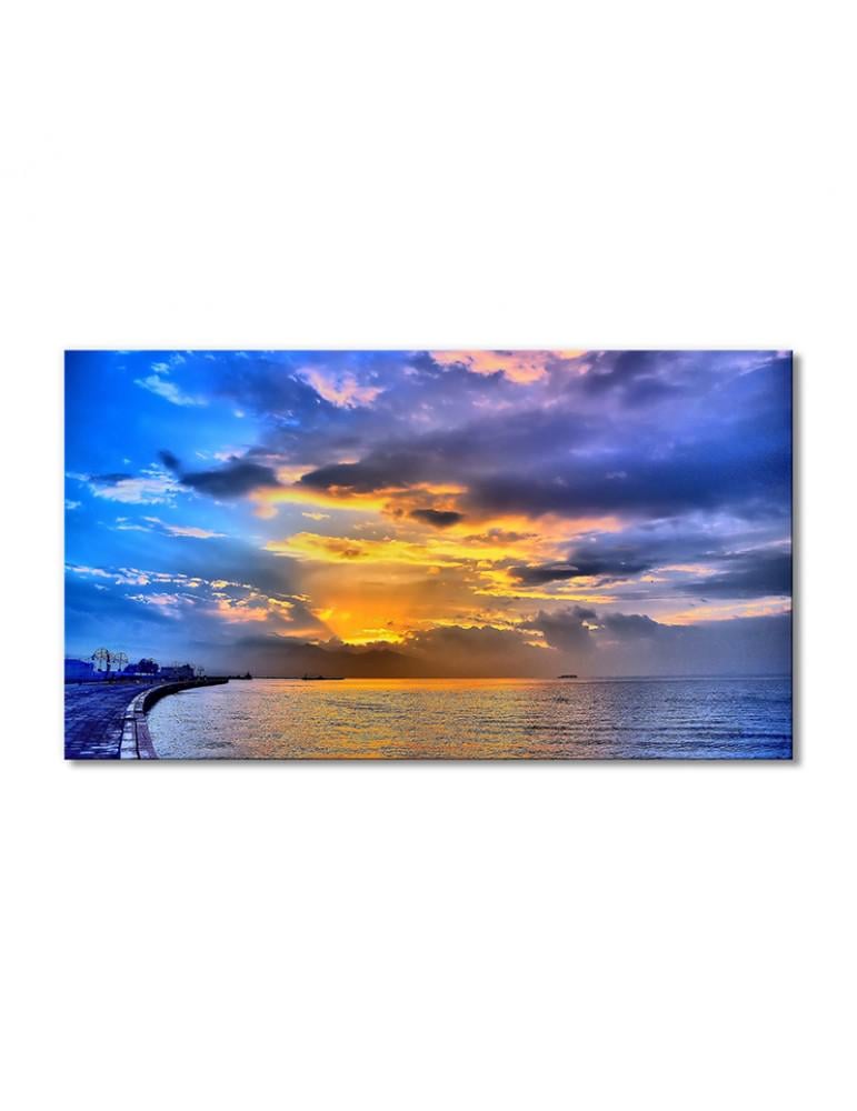 Картина модульная Пейзаж желтый закат 1 модуль 40х60 см