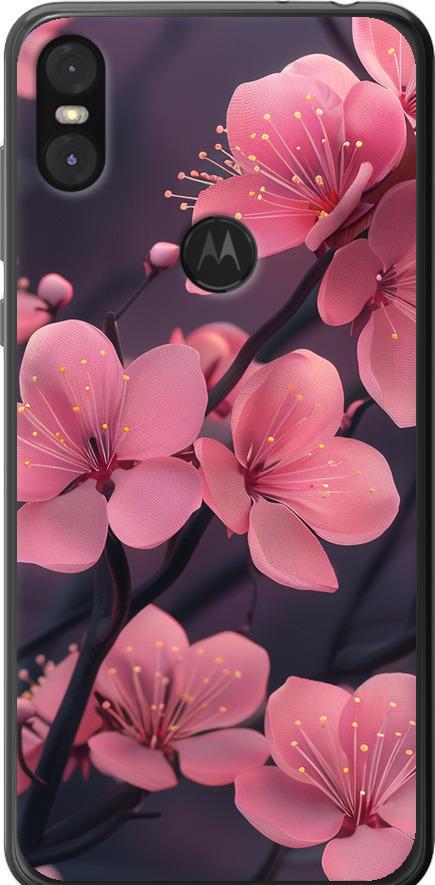 Чехол на Motorola One Пурпурная сакура (6075u-1589-42517)