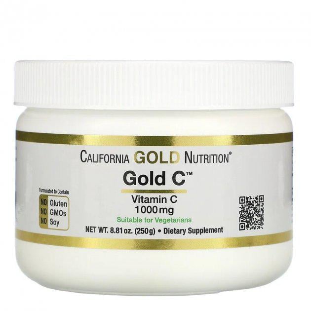 Витамин C California Gold Nutrition Gold C в виде порошка 1000 мг 250 г (CGN-00935)