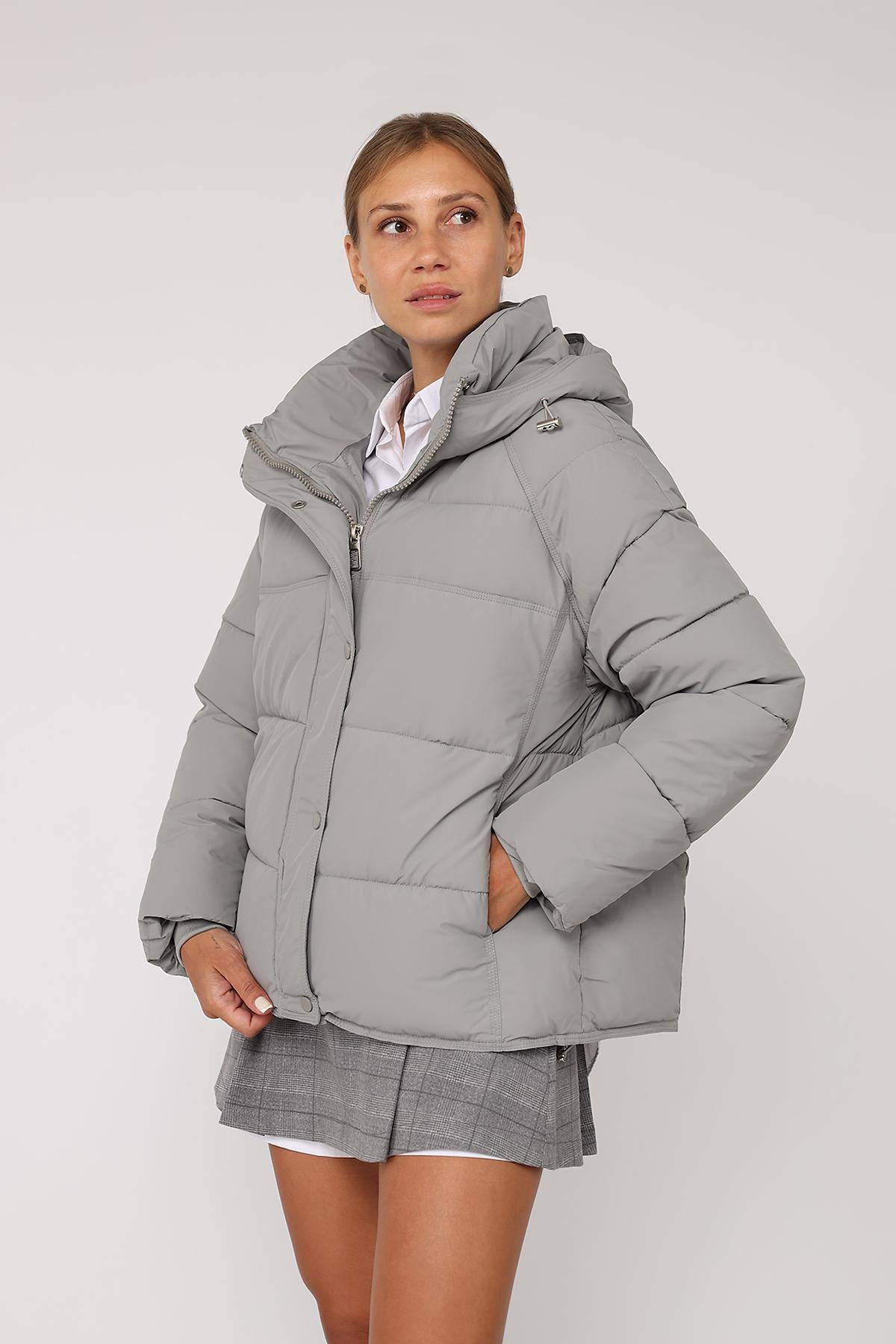 Куртка женская зимняя ЦБ-00277861 р. 54 Серый (29080010) - фото 4 Куртка женская зимняя ЦБ-00277861 р. 54 Серый (29080010) - фото 4