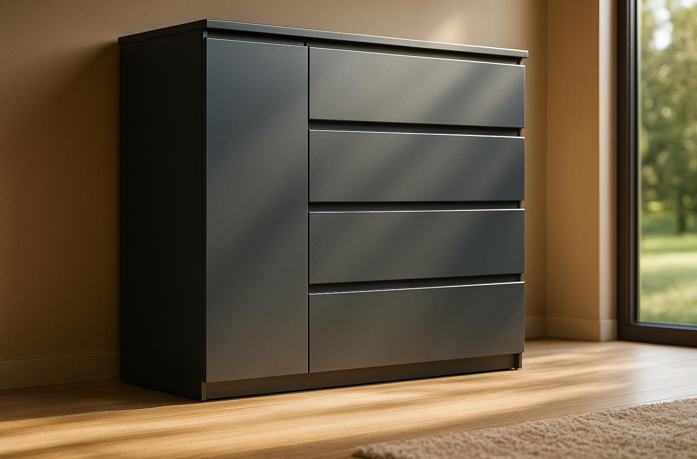 Комод для одягу омод Майстер Форм Брайт лівосторонній 1000х376х950 мм Антрацит (20114)