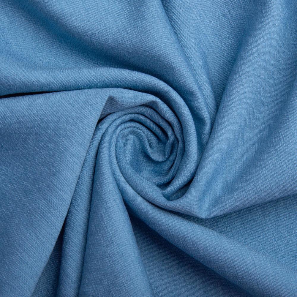 Ткань лен однотонная Ария V-1114 Деним (25187)