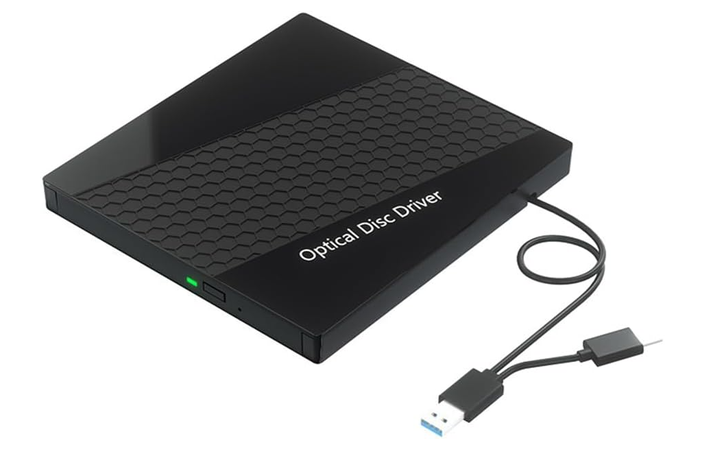 Оптический дисковод CD/DVD-RW/USB-хаб 7в1 USB 3.0 Type-C портативный для ноутбука и ПК (3163000255)