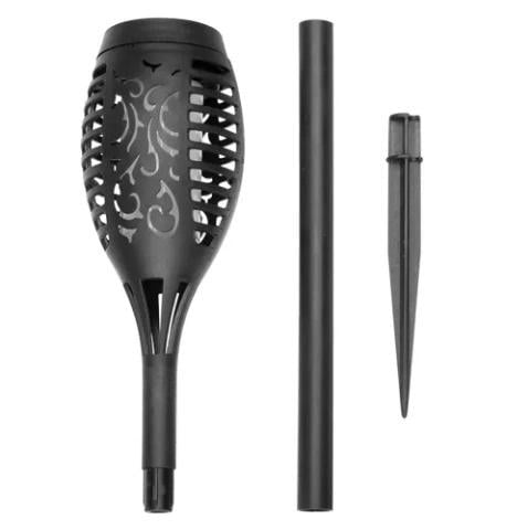 Фонарь светодиодный солнечный с эффектом пламени аккумулятор 3,7В 51 см Черный - фото 4 Фонарь светодиодный солнечный с эффектом пламени аккумулятор 3,7В 51 см Черный - фото 4