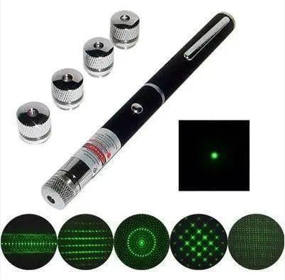 Лазерна указка Laser Pointer 5 мВт з насадками Green (14372721) - фото 7