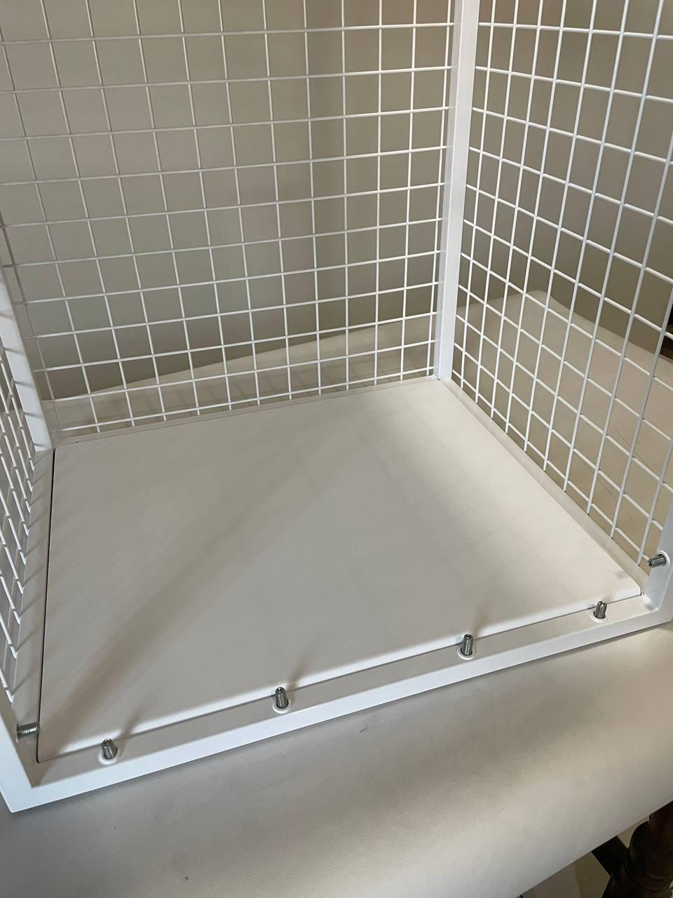 Балкон для котів з одним поверхом прямокутний підвісний 590х420х1250 см Білий (008) - фото 8