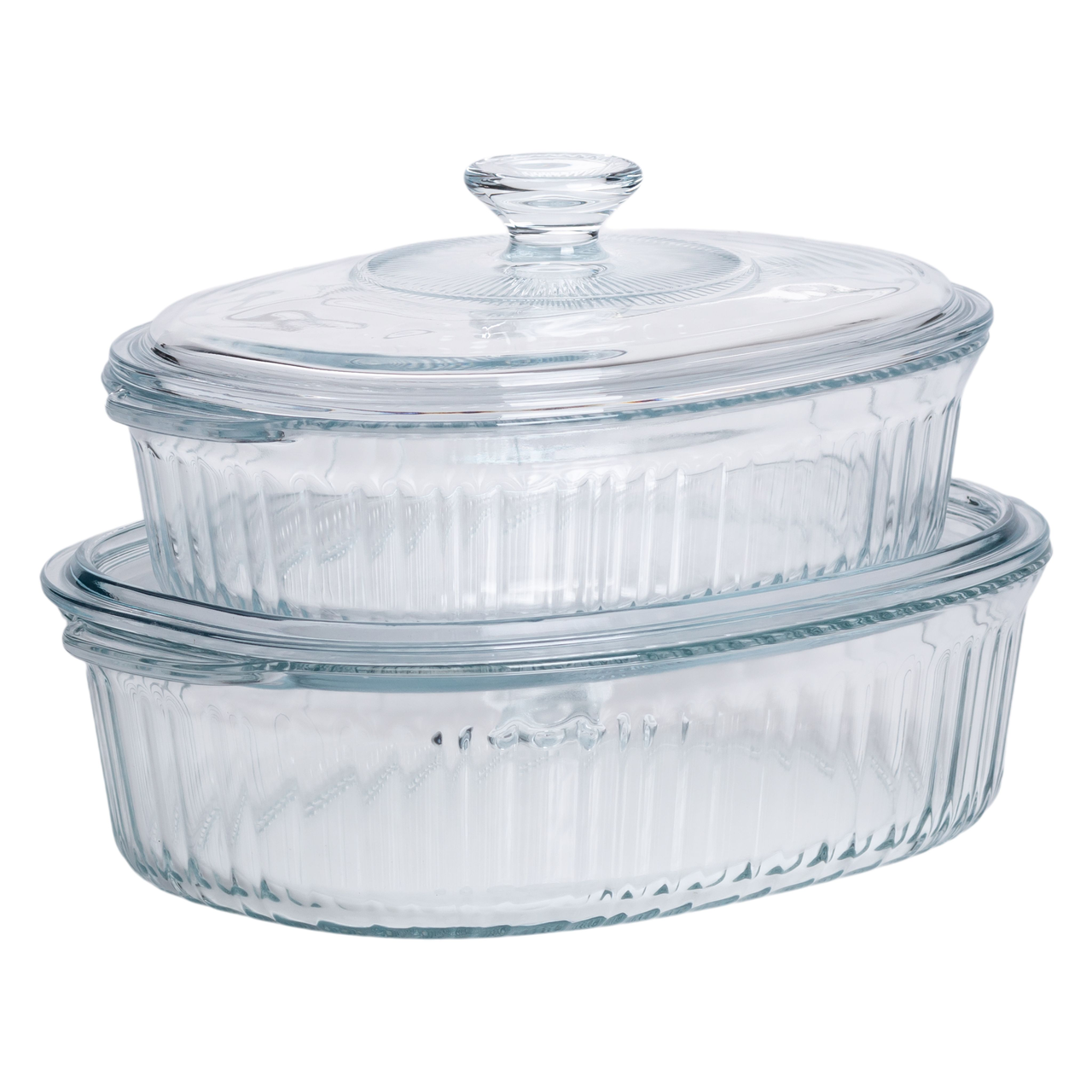 Набор форм для запекания из боросиликатного стекла 1,8/2,8 л Прозрачный - фото 2