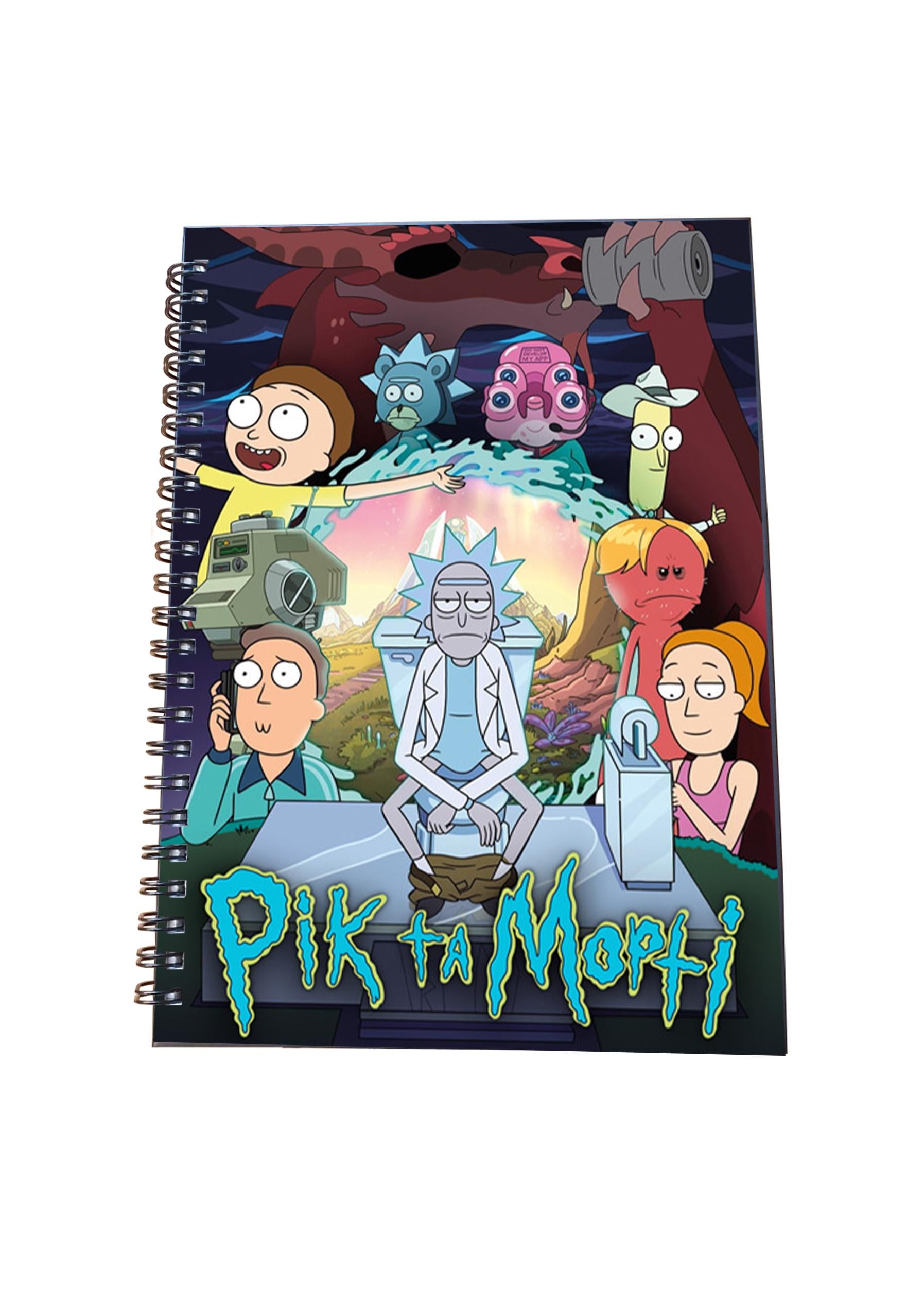 Блокнот в клетку Rick and Morty твердый переплет 50 л (32828)