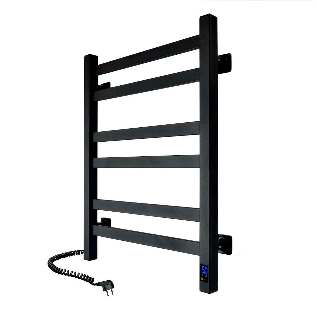 Рушникосушарка електрична Авангард Sensor лівобічна з таймером 480х600 мм Чорний муар (2134805689)