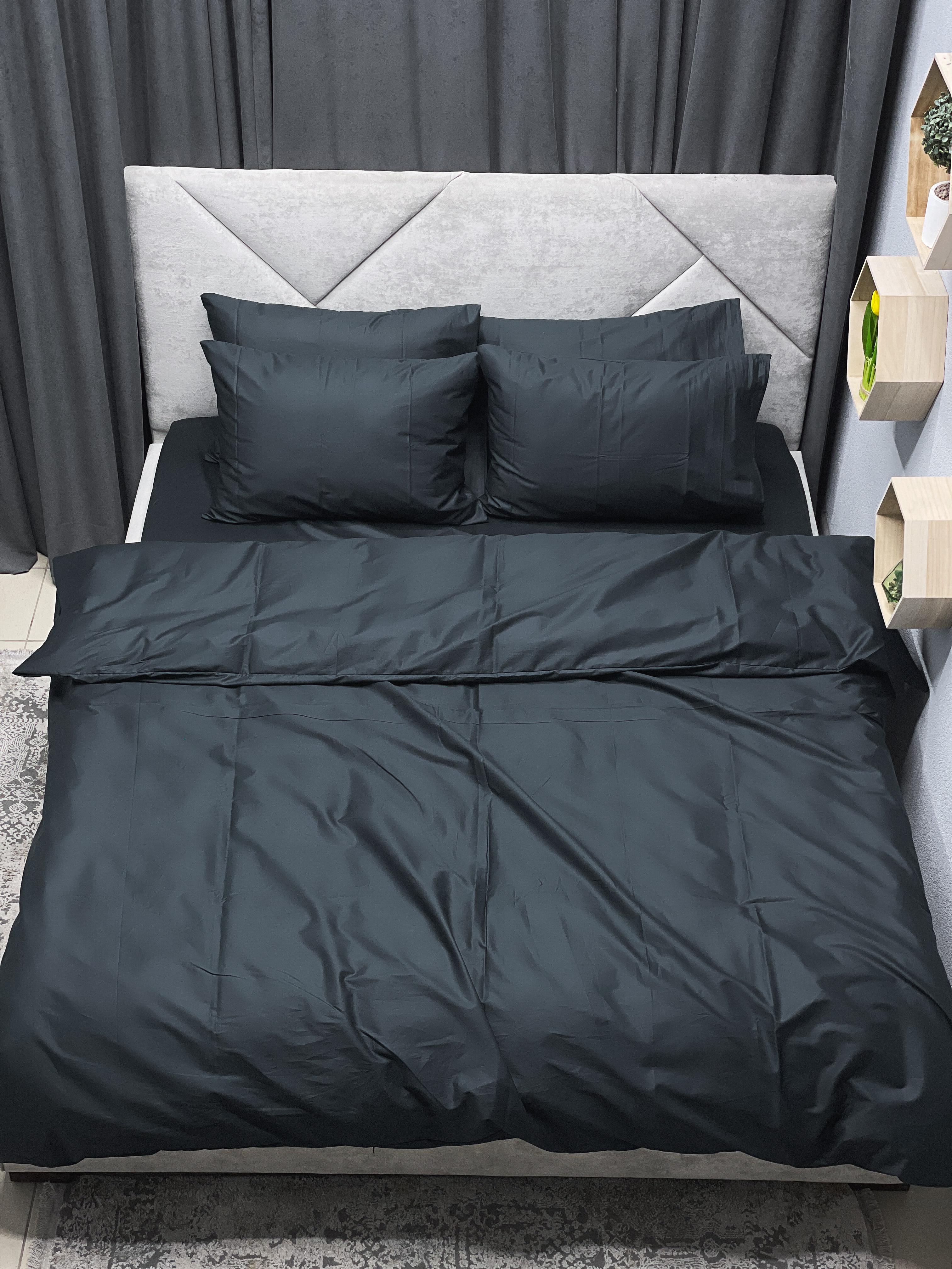 Комплект постельного белья Ego-textile 9901S сатин Черный (199161464)