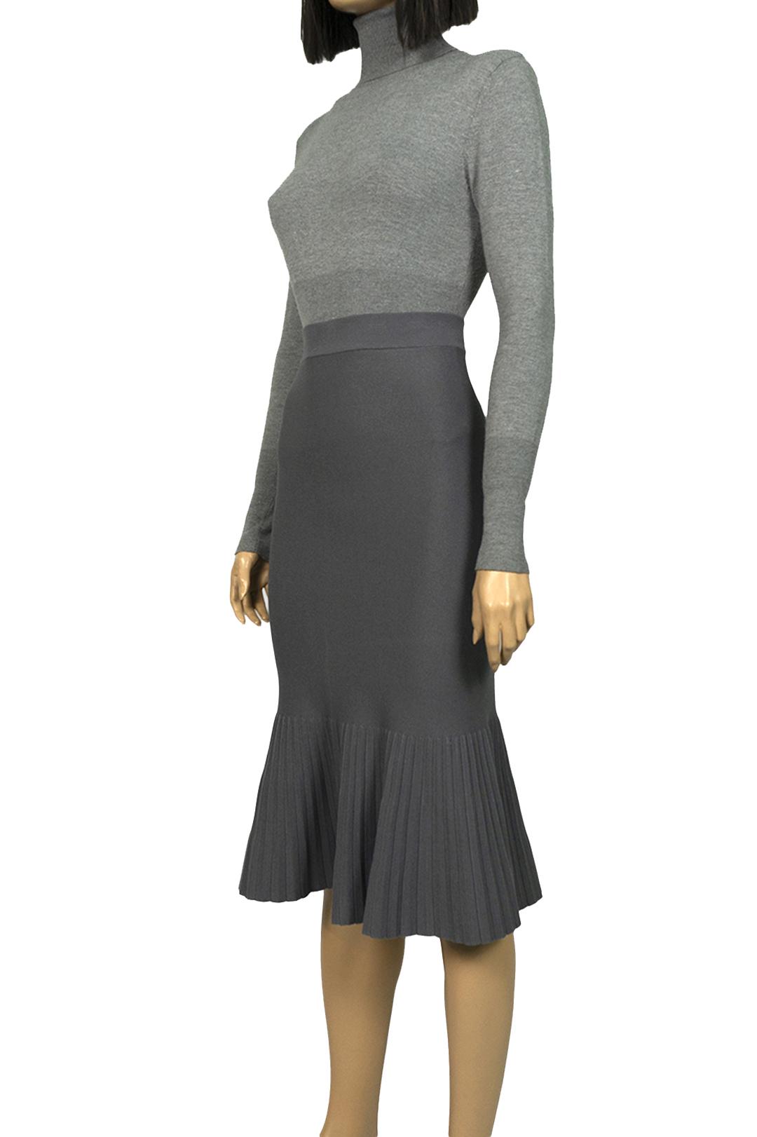 Юбка годе миди трикотажная Forza Viva MW-KS-1978V-2 р. 44 Серый (17852332) - фото 2