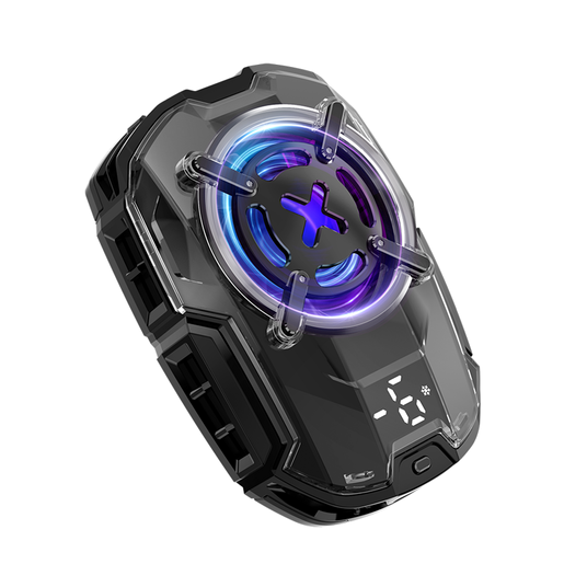 Кулер с экраном активное охлаждение для телефона/планшета Memo DL16 до 93 мм Black (18520)