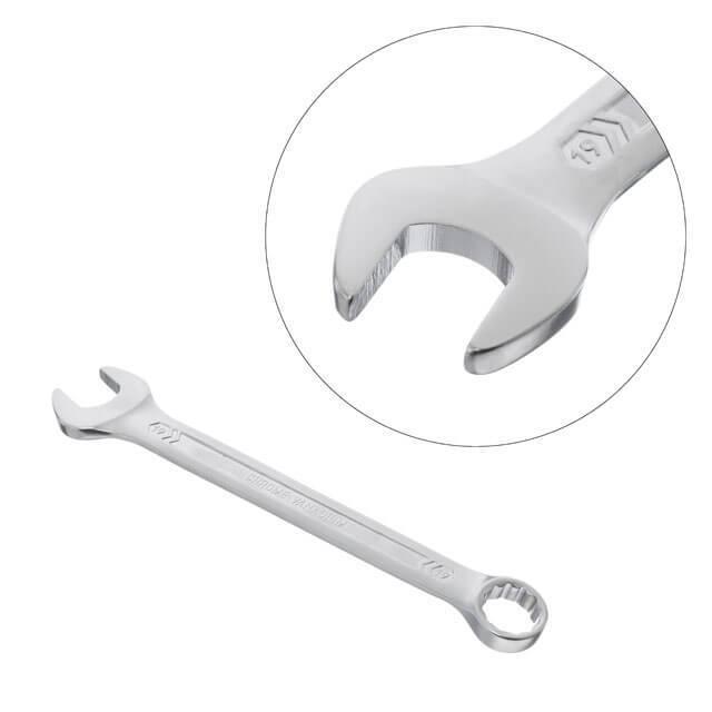 Ключ комбінований Intertool XT-1019 CrV покриття сатин-хром PROF DIN3113 19 мм - фото 3