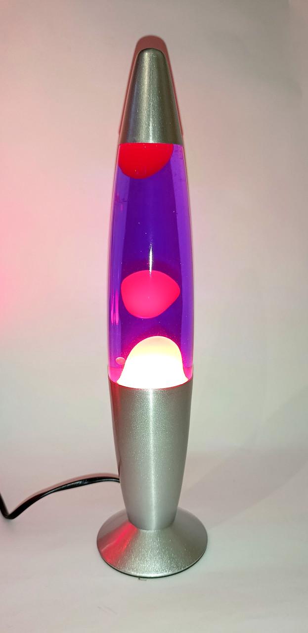 Ночник Лава Фиолетово-красный 34 см