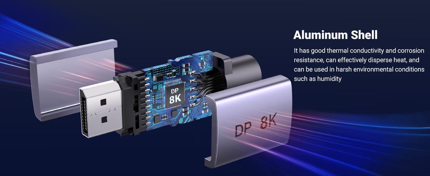 Кабель UGREEN DisplayPort 1.4 8K 60Hz 4K 240Hz 2K 240Hz 1080p 240Hz 32.4 Гбіт/с VESA DP G-Sync Free Sync HDR 10+ 2 м Чорний (25905) - фото 12 Кабель UGREEN DisplayPort 1.4 8K 60Hz 4K 240Hz 2K 240Hz 1080p 240Hz 32.4 Гбіт/с VESA DP G-Sync Free Sync HDR 10+ 2 м Чорний (25905) - фото 12