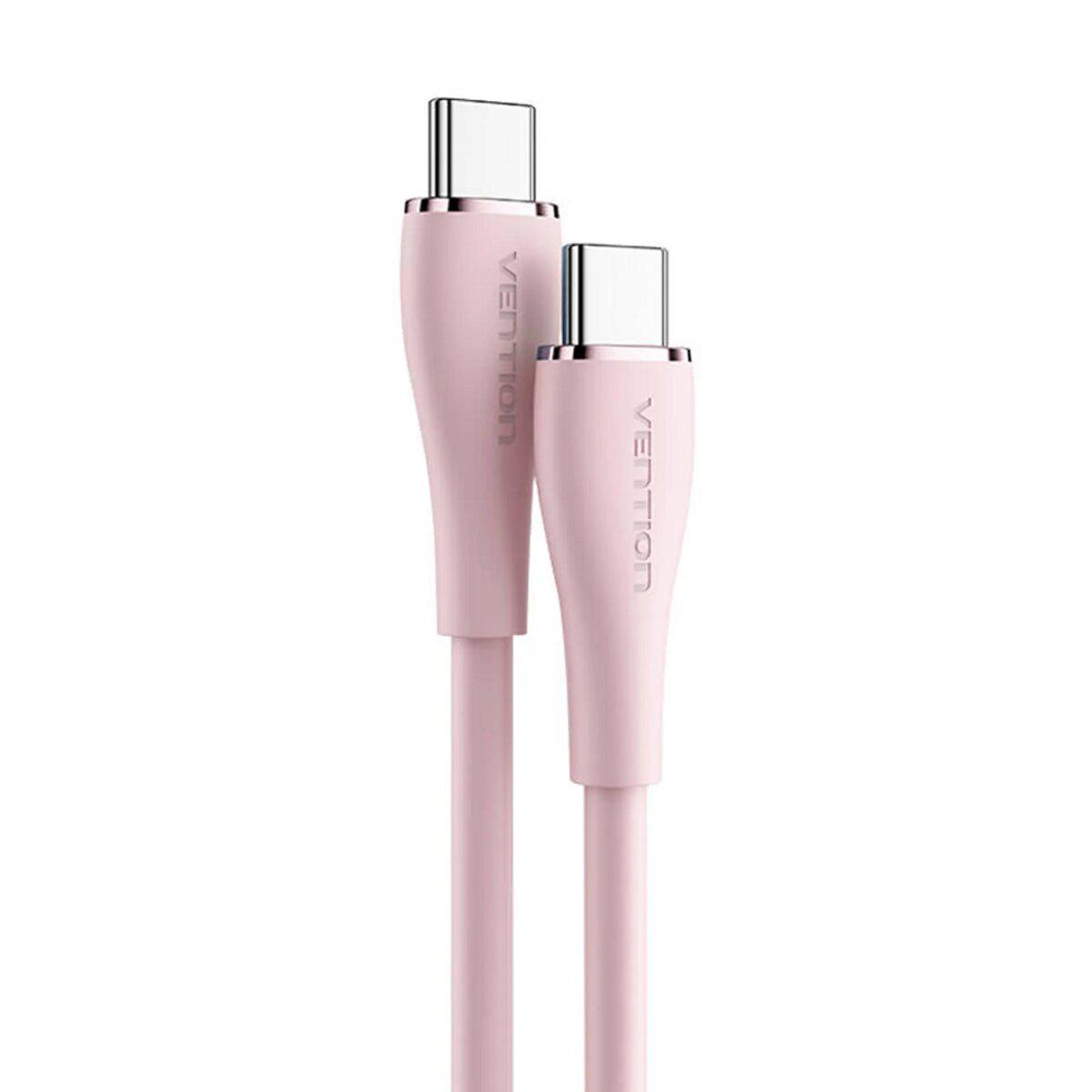 Кабель Vention USB2.0 C Male-C Male 5A 1 м Pink (TAWPF)