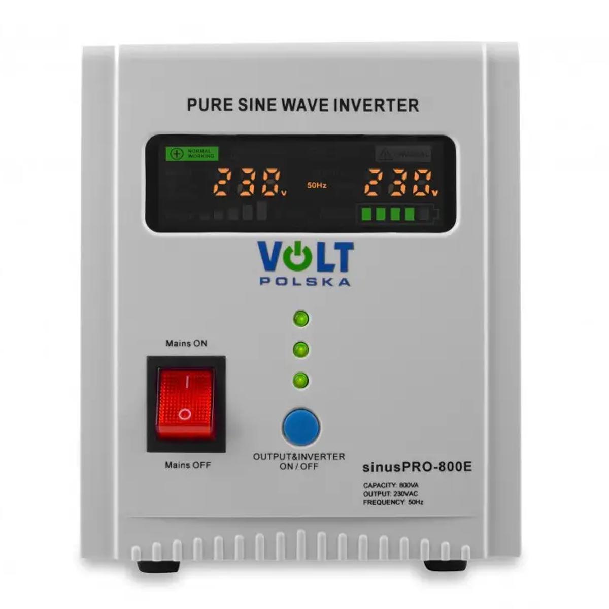 Источник бесперебойного питания Volt Polska Sinus Pro 800E Volt защита от перегрузки 500/800 Вт - фото 1