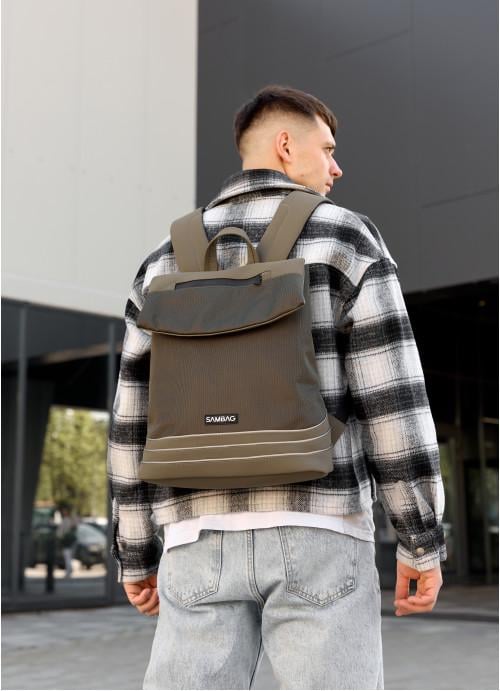 Городской рюкзак мужской Sambag с карманом для ноутбука Хаки (5070311437)