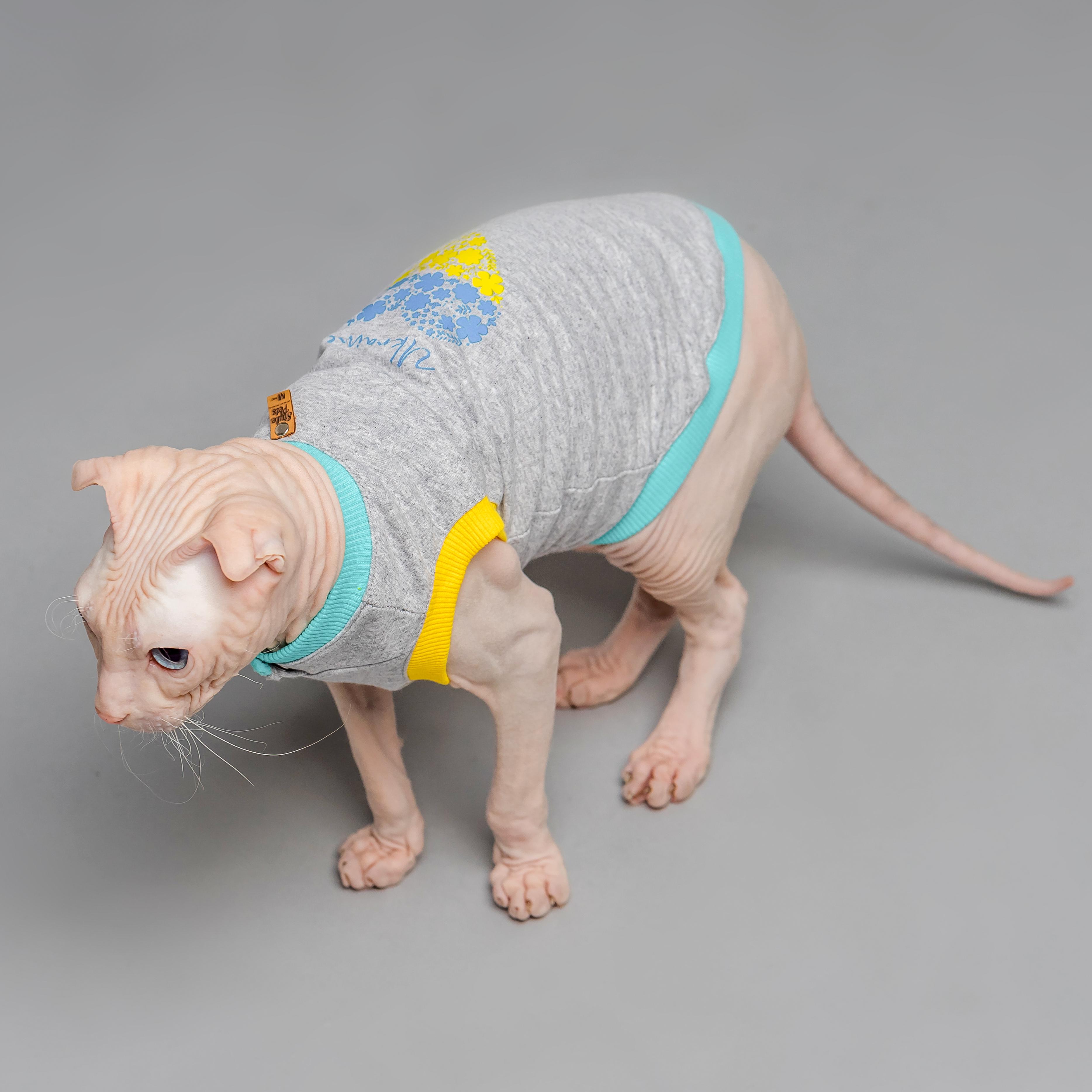 Майка для кошек без рукава Style Pets Patriot XL Gray (468XL) - фото 4